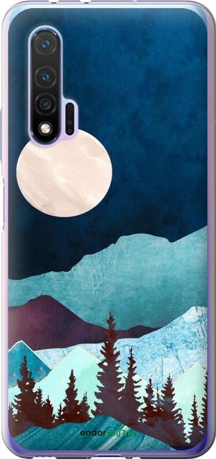 Силиконовый чехол Горная идиллия ночной пейзаж для Huawei Nova 6 - 6488u-1821 изображение 
