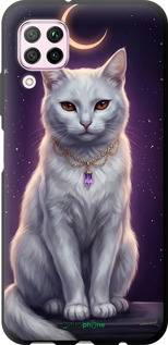 TPU чехол Mystic White Cat Gothic Dark Purple Gold для Huawei P40 Lite - 6805b-1887 изображение 