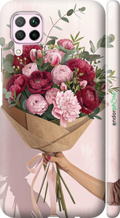 3D пластиковый глянцевый чехол Пионы 1 для Huawei Nova 6SE - 6705c-1823 изображение 