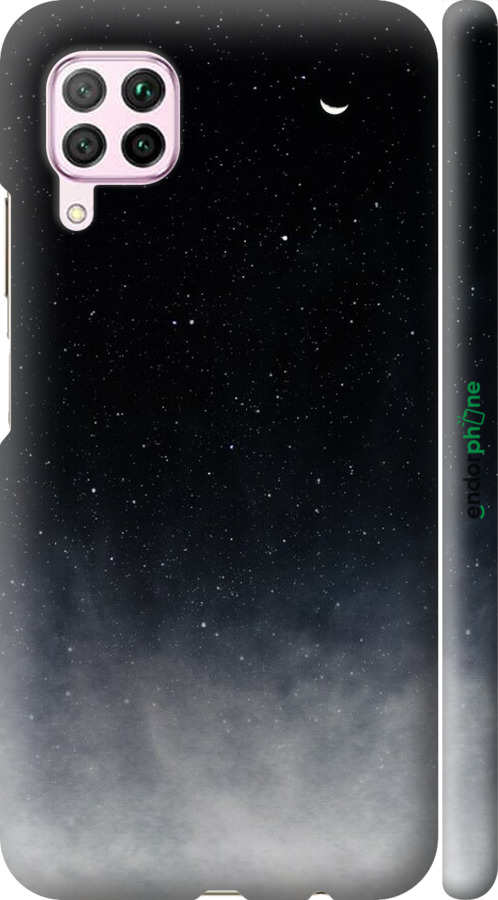 3D пластиковый матовый чехол Сині хмари, Синій місяць для Huawei P40 Lite - 6396m-1887 изображение 