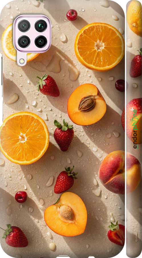 3D пластиковый матовый чехол Фрукты 3 для Huawei P40 Lite - 6703m-1887 изображение 
