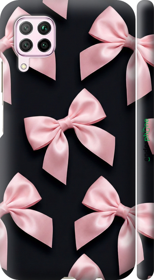 3D пластиковый матовый чехол Coquette Ribbons Dark Coquette для Huawei P40 Lite - 6767m-1887 изображение 
