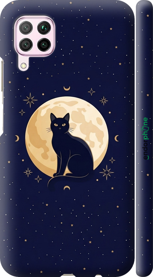 3D пластиковый матовый чехол Cute Cat Celestial/Witchy для Huawei Nova 6SE - 6787m-1823 изображение 