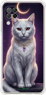 Силіконовий протиударний с посиленими кутами чехол Mystic White Cat Gothic Dark Purple Gold для Huawei Nova 6SE - 6805sp-1823 изображение 