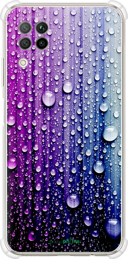 

Силіконовий протиударний с посиленими кутами чохол "Краплини води" для Huawei Nova 6SE, Синій
