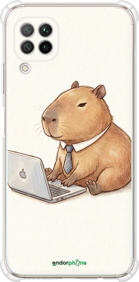 Силіконовий протиударний с посиленими кутами чехол Funny Capybara CEO Working для Huawei Nova 6SE - 6777sp-1823 изображение 