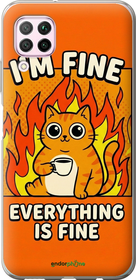 2D пластиковый чехол Funny Cat для Huawei Nova 6SE - 6786t-1823 изображение 