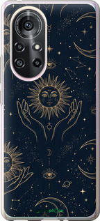 Силіконовий чехол Celestial Harmony: Sun & Moon Gold Mystic Pattern для Huawei Nova 8 Pro - 6778u-2246 изображение 