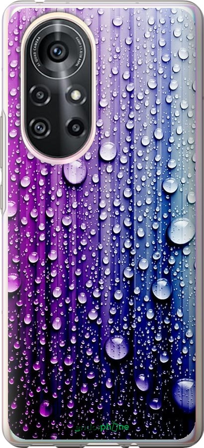 

Силіконовий чохол "Краплини води" для Huawei Nova 8 Pro, Синій