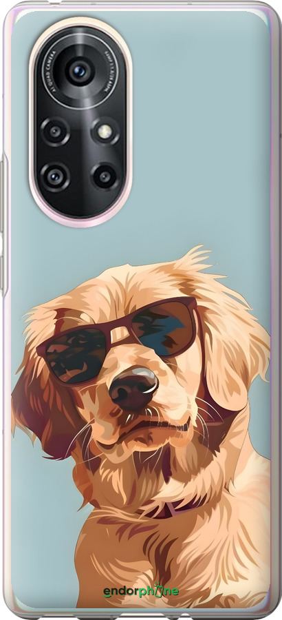 Силиконовый чехол Пес в очках для Huawei Nova 8 Pro - 6381u-2246 изображение 