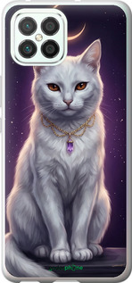 Силиконовый чехол Mystic White Cat Gothic Dark Purple Gold для Huawei Nova 8 SE - 6805u-2126 изображение 