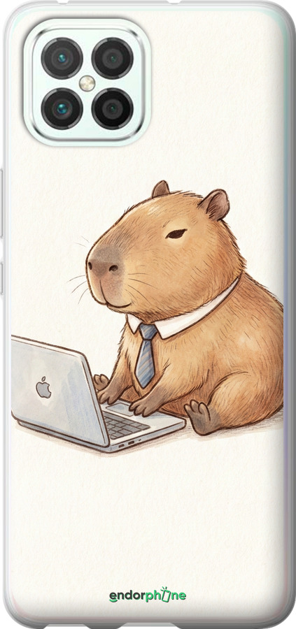 Силиконовый чехол Funny Capybara CEO Working для Huawei Nova 8 SE - 6777u-2126 изображение 