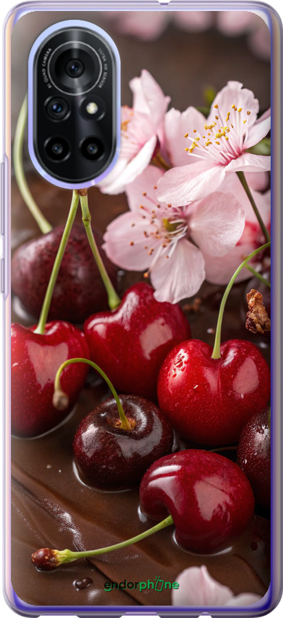 Силіконовий чехол Вишня у шоколаді для Huawei Nova 8 - 6698u-2245 изображение 