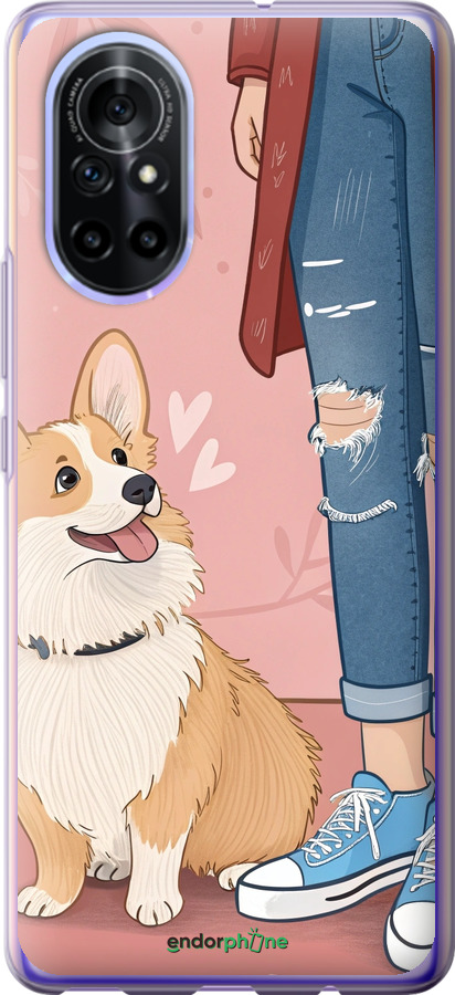 Силіконовий чехол Корги 3 для Huawei Nova 8 - 6707u-2245 изображение 
