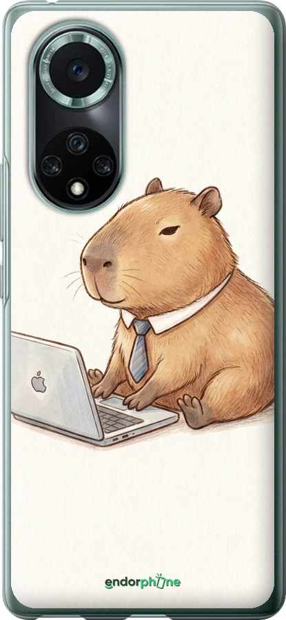 Силиконовый чехол Funny Capybara CEO Working для Huawei Nova 9 Pro - 6777u-2503 изображение 