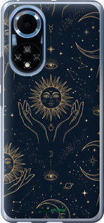Силиконовый чехол Celestial Harmony: Sun & Moon Gold Mystic Pattern для Huawei Nova 9 - 6778u-2504 изображение 