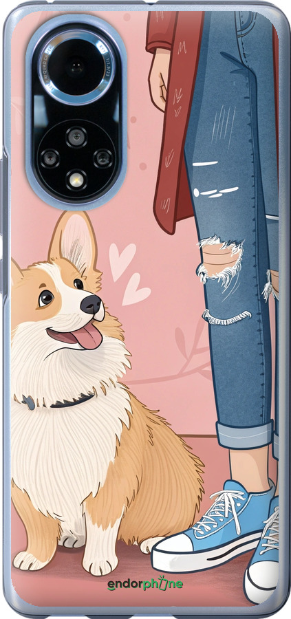 Силіконовий чехол Корги 3 для Huawei Nova 9 - 6707u-2504 изображение 