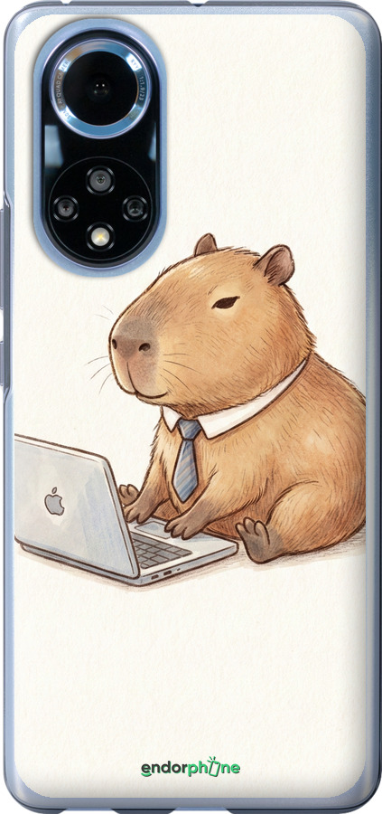 Силіконовий чехол Funny Capybara CEO Working для Huawei Nova 9 - 6777u-2504 изображение 