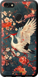 TPU чехол Сакура та лелека для Huawei Nova Lite 2017 - 6108b-1400 изображение 