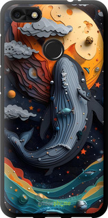 TPU чехол Кит в космосе для Huawei Nova Lite 2017 - 6328b-1400 изображение 