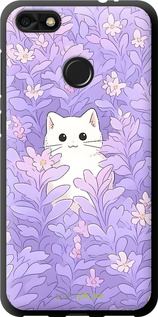 TPU чехол Котик в цветах для Huawei Nova Lite 2017 - 6390b-1400 изображение 