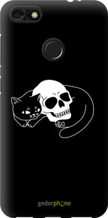 TPU чехол Із зображенням кота та черепа для Huawei Nova Lite 2017 - 6491b-1400 изображение 