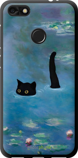 TPU чехол С изображением кота и водяной лилии Monet для Huawei Nova Lite 2017 - 6519b-1400 изображение 