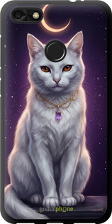 TPU чехол Mystic White Cat Gothic Dark Purple Gold для Huawei Nova Lite 2017 - 6805b-1400 изображение 