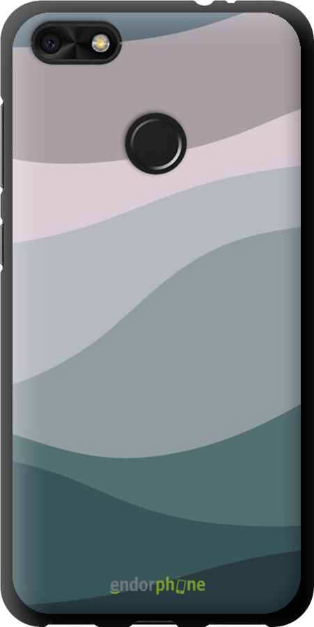 TPU чехол С фиолетовым и бирюзовым ретро-стилем и волнами для Huawei Nova Lite 2017 - 6533b-1400 изображение 