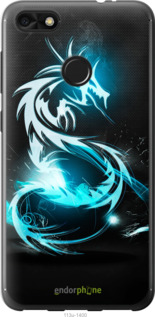 2D пластиковий чехол Біло-блакитний вогненний дракон для Huawei Nova Lite 2017 - 113t-1400 изображение 