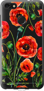 Силиконовый чехол Нарисованные маки для Huawei Nova Lite 2017 - 4278u-1400 изображение 