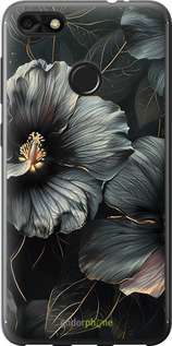 Силіконовий чехол Чорні квіти для Huawei Nova Lite 2017 - 6031u-1400 изображение 