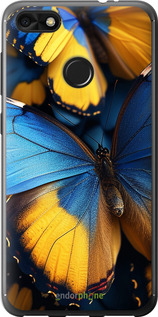 2D пластиковий чехол Жовто-блакитні метелики для Huawei Nova Lite 2017 - 6046t-1400 изображение 