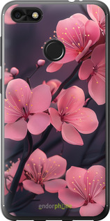 Силіконовий чехол Пурпурова сакура для Huawei Nova Lite 2017 - 6075u-1400 изображение 