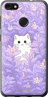 Силіконовий чехол Котик в цветах для Huawei Nova Lite 2017 - 6390u-1400 изображение 