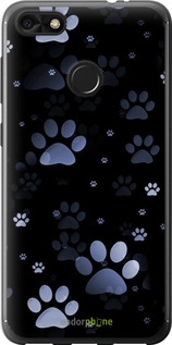 2D пластиковий чехол З синіми відбитками лап для Huawei Nova Lite 2017 - 6441t-1400 изображение 