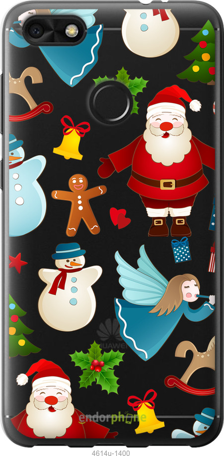 Силіконовий чехол Новорічний 1 для Huawei Nova Lite 2017 - 4614u-1400 изображение 