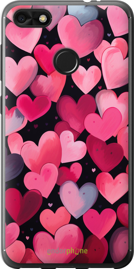 2D пластиковый чехол Сердечки 4 для Huawei Nova Lite 2017 - 5662t-1400 изображение 