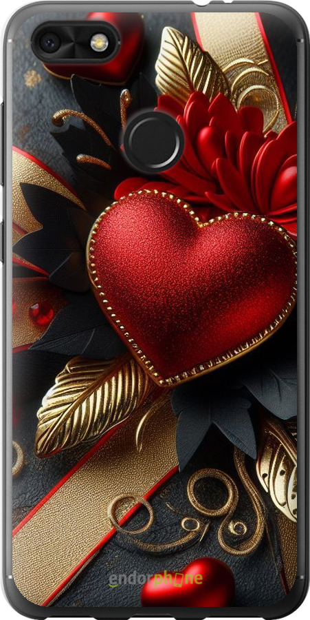 2D пластиковый чехол Сердечки v2 для Huawei Nova Lite 2017 - 5832t-1400 изображение 