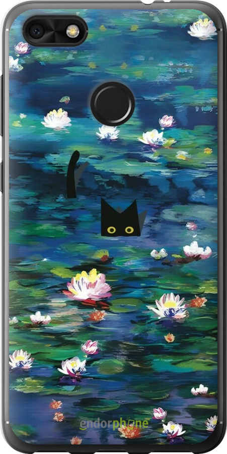 Силиконовый чехол Чехол с изображением водяных лилий Моне и кошек для Huawei Nova Lite 2017 - 6399u-1400 изображение 