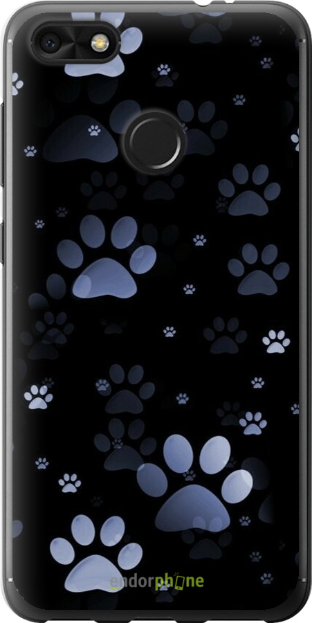 2D пластиковий чехол З синіми відбитками лап для Huawei Nova Lite 2017 - 6441t-1400 изображение 