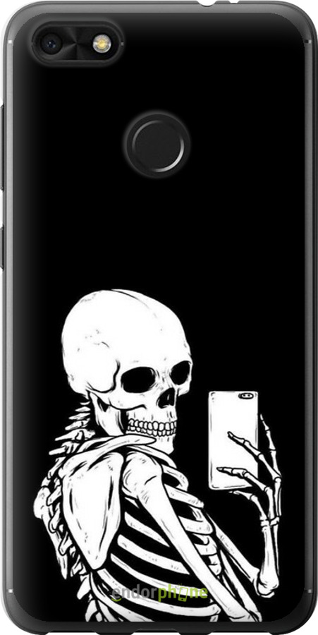 Силиконовый чехол Скелет делает Selfie для Huawei Nova Lite 2017 - 6535u-1400 изображение 