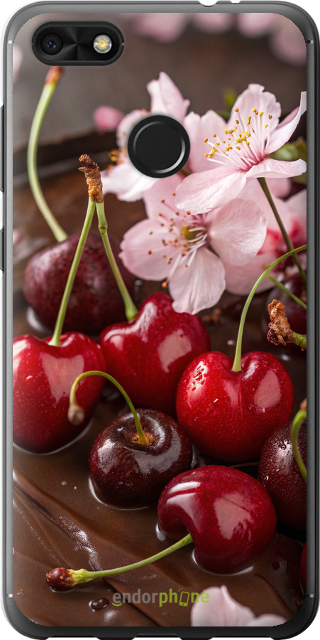 Силіконовий чехол Вишня у шоколаді для Huawei Nova Lite 2017 - 6698u-1400 изображение 