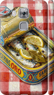 3D пластиковый матовый чехол Vintage Sardine Tin Phone для Huawei Nova Plus - 6772m-961 изображение 