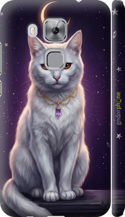 3D пластиковий матовий чехол Mystic White Cat Gothic Dark Purple Gold для Huawei Nova Plus - 6805m-961 изображение 