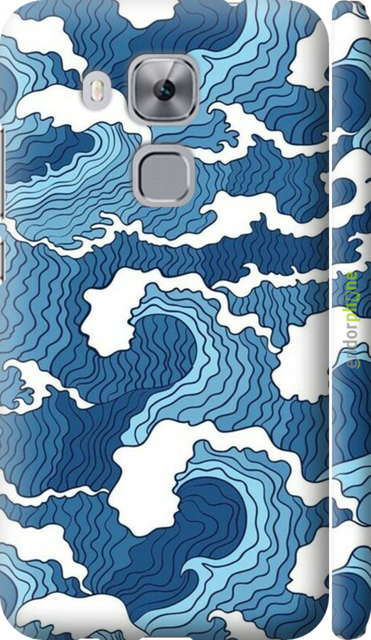 3D пластиковый матовый чехол Абстрактный рисунок морских волн для Huawei Nova Plus - 6538m-961 изображение 