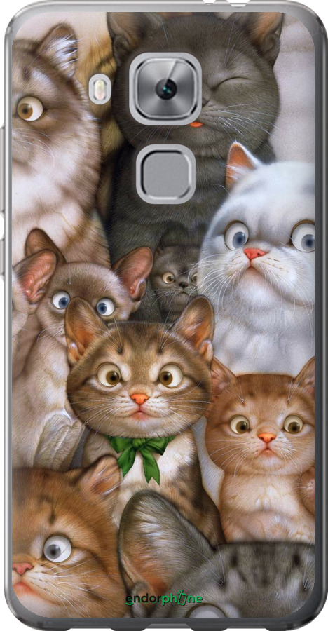 

Силіконовий чохол "Коти" для Huawei Nova Plus