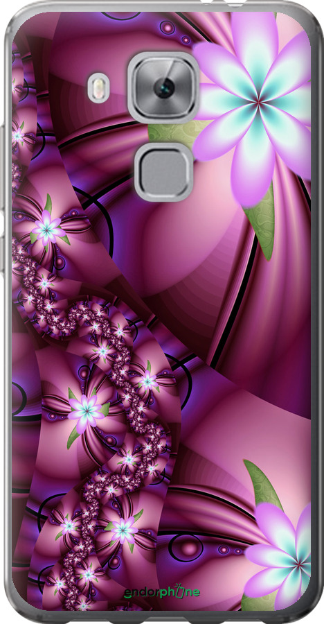 

Силіконовий чохол "Квіткова мозаїка" для Huawei Nova Plus, Рожевий