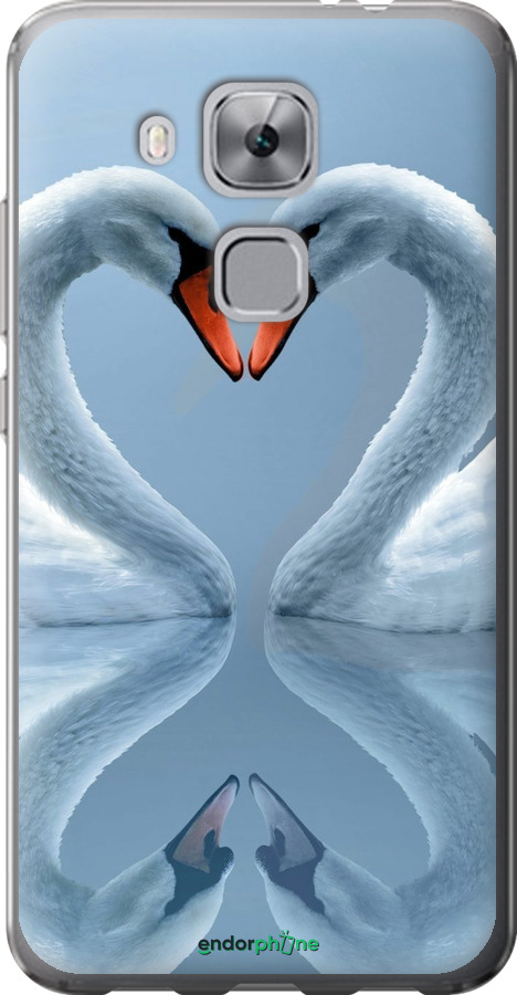 Силиконовый чехол Лебеди для Huawei Nova Plus - 6007u-961 изображение 