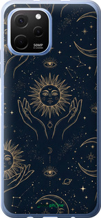 Силіконовий чехол Celestial Harmony: Sun & Moon Gold Mystic Pattern для Huawei Nova Y61 - 6778u-2983 изображение 